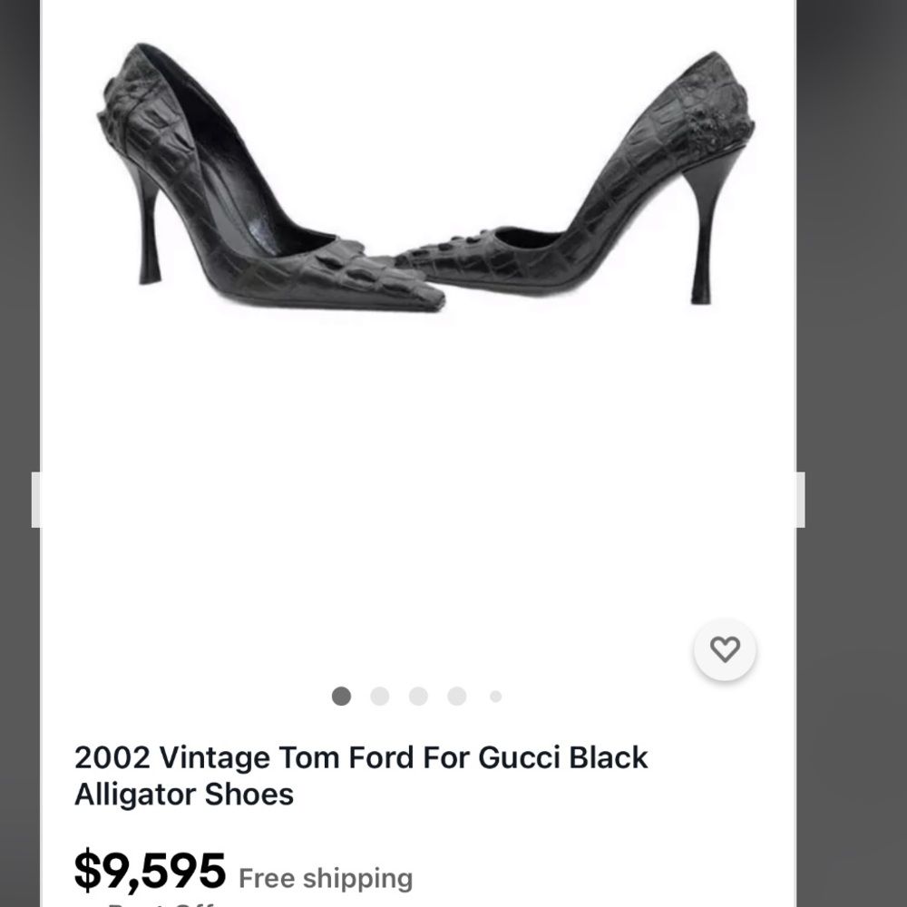 TOM FORD GUCCI CROC 🐊 hornback pump NWB 7.5 or 7 - Picture 16 of 16